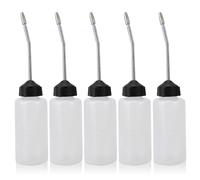 HERCHR 5 Pack Oil for Sewing Machines Plastic Bottle with Long Tip Angled Spout 5 Pack Sewing Machine Oilbottle Dispenser Filling Machine Bottle Extended Spout
