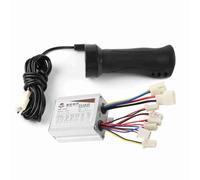 HERCHR 500W Brushed Controller, Motor Speed Controller Throttle Twist Grip Right Handlebar Accelerator for Electric Bicycle Scooter Tricycle Modification Kit (36V500W)