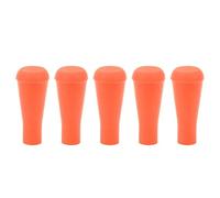 HERCHR 5Pcs Archery Rubber Arrow Tips, 6mm Rubber Arrowheads Soft Arrow Head Safety Blunt Point Broad Heads Replacements Arrowhead Points for Archery Game Practice Training (Orange)