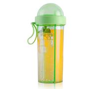 HERCHR 600ml/21oz Sports Water Bottle Dual-Use Bottle,Portable Two Straws Drink Cup,Portable Two Straws Couple Water Bottle for Running Climbing Gym Cycling Hiking Mountaineering