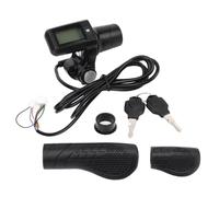 HERCHR 805 LCD Display Twist Throttle Grip Set with LCD Display Panel, Gasket and 2 Lock Keys EBikes Speed Governing Twist Half Throttle Grip for 22.5mm/0.9in Handlebars Electric Bikes Scooters