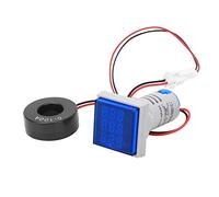 HERCHR AC Volt Amp Frequency Tester, Multifunction Meter LED 3-Digital Display AC Voltage Current Signal Indicator Light Panel Tester(Blue)