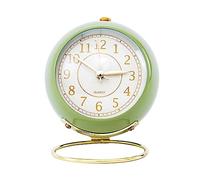 HERCHR Analogue Alarm Clock,Silent Alarm Clocks Bedside Non Ticking Battery Powered Analogue Alarm Clock Bedroom Retro Tabletop for Bedroom Decor,3.5×2.4×4.1inch