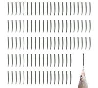 HERCHR Anti Tangle Hooklink Sleeves,100Pcs 36mm Rubber Fishing Hooks Carp Swivel Kit Terminal Carp Fishing Terminal Connect Hook Rubber Tubes Line Aligner Rig Making Tackle