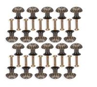 HERCHR Antique Bronzy Cabinet Knobs,20Pcs Vintage Cabinet Handles with Screws Cupboard Retro Drawer Pull Knobs for Drawers Jewelry Boxes Wardrobe Furniture Hardware