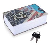 HERCHR Book Safe Key Lock Diversion Storage Box Secret Safe Can 7.09x4.53x2.17 in Stash Security Locker Dictionary Portable Cash Jewelry Case with Keys Lockable