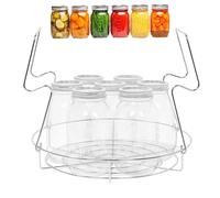 HERCHR Canner Rack Stainless Steel Canning Rack. Holds 8 Pint or 7 Quart Jars, Canner Rack Canning Supplies Kit for Regular Wide Mouth Mason Jars Ball Jars