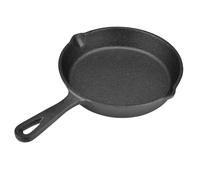 HERCHR Cast Iron Skillet, 16cm, Nonstick, Pre-Seasoned, Vintage, Portable, Even Heating, Black, Suitable for Gas, Induction, Oven, Stove, Grilling, Frying, Roasting, Stewing