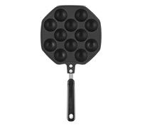 HERCHR Cast Iron Takoyaki Pan, 12 Cavities Aluminum Non Stick Takoyaki Grill Pan Octopus Ball Pancake Maker Skillet Octopus Meat Ball Mold Maker Baking Mold