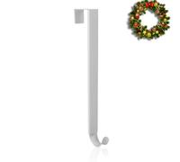 HERCHR Christmas Wreath Door Hanger, Adjustable Metal Wreath Hook Over The Door Wreath Hanger Hanging Hook for Christmas Home Office, 15-24inch