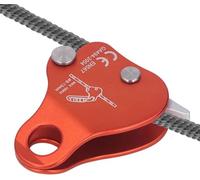 HERCHR Climbing Rope Grab, Self Locking Stop Descender 8-13mm Climbing Rope Grab Stopper Rescue Rappel Ring Climbing Gear Fall Protection Belay Device for Climbing Mountaineering (Orange, 2PCS)