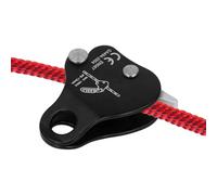 HERCHR Climbing Rope Grab, Self Locking Stop Descender 8-13mm Climbing Rope Grab Stopper Rescue Rappel Ring Climbing Gear Fall Protection Belay Device for Climbing Mountaineering (Black, 1PCS)