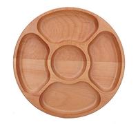 HERCHR Compartment Tray,11.8inch Serving Dishe Platter with 5 Sections, Snack Tray Party Food Platter Plates Serving Tray Serving Platter Reusable Serving Tray for Chips and Dip, Veggies, Candy