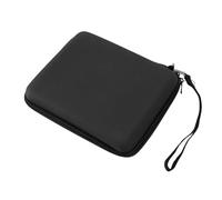 HERCHR Console Travel Carrying Case Pouch, PU for 2DS with 8 Game Card Holders Protective Hard Shell Cable Organizer Storage Bag with Zip Enclosure for Travel, Hiking, Outdoor (Black)