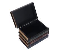 HERCHR Decorative Book Box, Vintage Fake Book Storage Box European Style Book Shaped Trinket Storage Box Faux Book Safe for Home Decor(S)