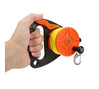 HERCHR Dive Reel, Diving Fishing Reel Scuba DivingReel with Thumb Stopper Hook with 46m Yellow Wire for Snorkeling Underwater Water Sports (Orange Wheel)
