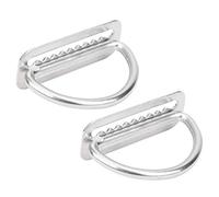 HERCHR Dive Weight Belt D Ring,2 Pack Weight Belt Keeper,Serrated Buckle Stainless Steel Serrated Scuba Water Sport Diving