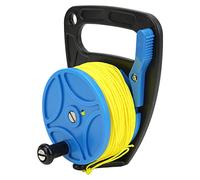 HERCHR Diving Reels, Spool Finger Reel Anchor Rope Spool Multi Purpose with Retractable Yellow Wire for Cave Exploration Exile Diving Snorkeling (Blue Wheel)
