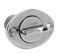 HERCHR Drain Plug, 38x55mm Stainless Steel Oval Shaped Drain Plug with 1Inch Hole 3/4Inch Thread for Boat Yacht Transoms