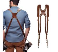 HERCHR Dual Camera Harness Strap Double Shoulder Camera Strap Harness Quick Release Adjustable Vest Multi Gear for Universal Women Men Photographers