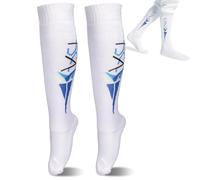 HERCHR Fencing Socks for Epee, Sabre and Foil, Absorbing Breathable Stretchy Wearable Cotton Protective Fencing Stockings Knee High Sports Socks for Unisex (UK, Alpha, L, XL, Regular, Regular, 2Pair)