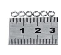 HERCHR Fishing Split Ring, 50pcs/100pcs 7 Sizes Double Circle Split Ring Connector Stainless Steel Round Terminal Tackle Connector for Fishing Tackle (5# 1 pack 100 pieces sold)