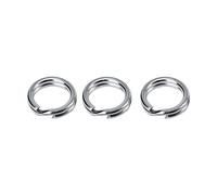 HERCHR Fishing Split Ring, 50pcs/100pcs 7 Sizes Double Circle Split Ring Connector Stainless Steel Round Terminal Tackle Connector for Fishing Tackle (8# 1 pack of 50 pieces sold)