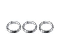 HERCHR Fishing Split Ring, 50pcs/100pcs 7 Sizes Double Circle Split Ring Connector Stainless Steel Round Terminal Tackle Connector for Fishing Tackle (10# 1 pack 100 pieces sold)