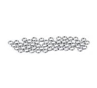 HERCHR Fishing Split Ring, 50pcs/100pcs 7 Sizes Double Circle Split Ring Connector Stainless Steel Round Terminal Tackle Connector for Fishing Tackle (4# 1 pack of 50 pieces sold)