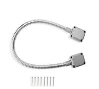 HERCHR Flexible Door Loop Wire Protection Sleeving with Ends 8mm Inner Dia Telescopic Armored Door Loop Electric Exposed Mounting Protection Cable Wire Sleeve Access Control Cable Line