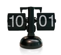 HERCHR Flip Desk Clock Flip Retro Table Clock Auto Pager Turning Digital Display Retro Flipclock wіth Internal Gear Battery Powered Deskclock Mechanical 8.27×3.15×6.3 in for Home Livingroom
