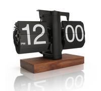 HERCHR Flip Desk Clock Retro Mechanical Digital Flip Down Clock Auto Pager Turning Battery Operated Mechanical with Gear Operation for Home Office School Hotel