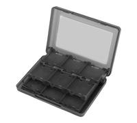 HERCHR Game Card Storage Box, 28 in 1 PP Playing Case Holder Cartridge Storage Box with Dividers Little Compartment Game Organizer for 3DS DSL DSI LL Cards (Black)
