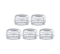 HERCHR Gas Stove Knob Covers for Child Safety, 5 Pack Easy Installation Cooker Switch Protective Covers Baby Proof Stove Oven Locks Universal Size Gas Stove Knob Covers(Clear)