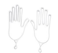 HERCHR Golf Gloves Keepers, 2Pcs Multipurpose Plastic Golf Gloves Keeper Dryer Shaper Support Stretcher Accessory Equipment Tools Holder for Golfball (white)