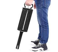 HERCHR Golf Pick up Bag, Hold 70 Balls, Portable Golf Shag Bag Golfball Retriever Ball Shagger Picker Accessory with Detachable Aluminum Alloy Tube (Black)