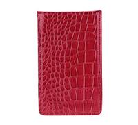 HERCHR Golf Scorecard Holder, Score Card Holder Golf Scorecard Book Leather Golf Score Book Pocket Journal Log Holder with Pencil for Men Golfers, Sports and Outdoor Club Accessories (Red)