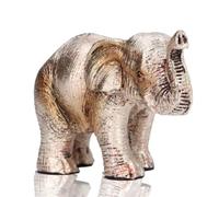 HERCHR Good Luck Elephant Statues, Resin Elephant Figurines with Trunk Up or Down Feng Shui Elephant Home Decor Sculpture for Shelf Table Decor(A)