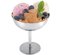 HERCHR Ice Cream Bowl Stainless Steel Dessert Cup Footed Trifle Bowl Serving Dish Milk Shake Cup Unbreakable Metal Dessert Salad Reusable Snack Fruit Candy Container for Home Kitchen Restaurant