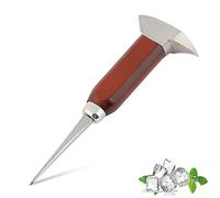 HERCHR Ice Pick 6.7 inch Ice Hammer Pick Crusher Wooden Handle Punch Stainless Steel Icecream Pick Tool for Bars Kitchens Camping