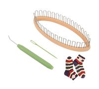 HERCHR Knitting Loom Set Loom Knitting Hook Tool Wool Weaving Kit Tool Craft Kit French Machine Loom Knit Hook and Sewing Needles for Knit Scarves and Hat