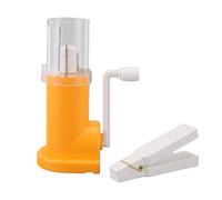 HERCHR Knitting Mill Dual Guide Cord Knitting Machine Hand Crank DIY Household Hand Spool Knitter Portable Rope Braiding Tool for Yarn Scarf Bracelet Craft Weave Tool (Orange)