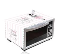 HERCHR Microwave Oven Cover, Dustproof Cotton Machine Protector Anti-Dust Linen Fabric Microwave Dustproof Cloth Cover Decorative Kitchen Appliance Cover(Princess)
