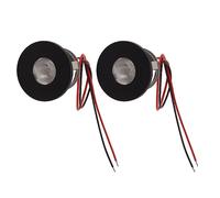 HERCHR Mini LED Spotlight, 2PCS 1w 80lm 12v Dc Small Recessed Lights, 15 Degrees Narrow Beam Small LED Spotlight for Jewelry Showcase Display Cabinet, Aluminum Housing 25mm Cutout