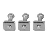 HERCHR Pack of 3 Standard T Nut Screw and Plate Set for Surf, Stainless Steel Longboard Fin Screw and Plate for Single Fin, Paddleboards (M5*19MM)