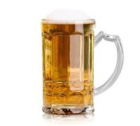 HERCHR Plastic Beer Stein 17.6Oz Plastic Beer Mug with Handle 0.88 Pint Tankard Mug Acrylic Juice Freezer Cup Stein Ice Wine Cup for Bar Kitchen