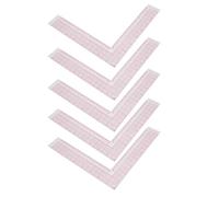 HERCHR Plastic Sewing Ruler, 5PCS L Shaped Ruler Right Angle Ruler Sewing Measure Tailor Ruler Clear Sewing Ruler for Tailor Measuring Supplies