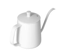 HERCHR Pour Over Gooseneck Tea Pot, 350ml/600ml Stainless Steel Coffee Pouring Kettle, Long Narrow Drip Spout Hand Drip Coffee Pot for Travel Outdoor (White 600ml)