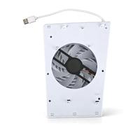 HERCHR PS5Cooling Fan with RGB LED Light, Intelligent Temperature Control Cooling System Fan with 2 USB HUB 3 Level for Digital Disc Edition