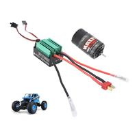 HERCHR RC 540 Brushed Motor with 2 Connection Wire and 320A Brushed ESC, 55T Speed High Torsion Low Noise Water Proof Universal for RC Crawler Car Boat
